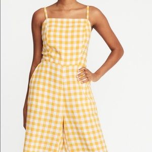 Waist-Defined Square-Neck Cami Jumpsuit